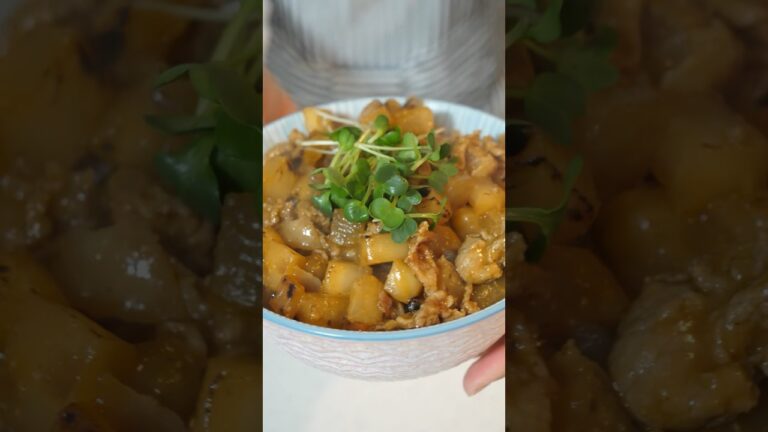 【簡単】ご飯がすすむ！豚こま大根丼が美味しすぎるんです🐷🔥#shorts
