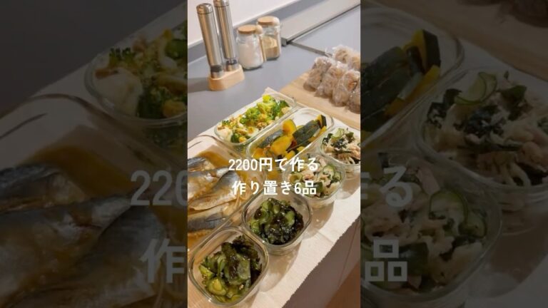 2200円でつくる作り置き6品