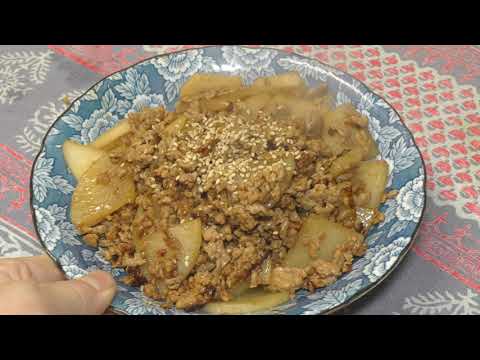ひき肉と大根のコチュジャン炒め