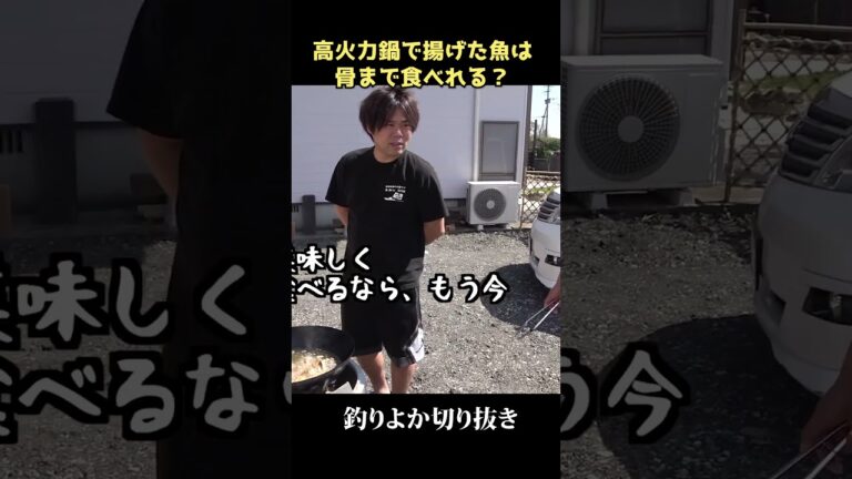 高火力鍋で揚げた魚は骨まで食べられるのか？ #shorts