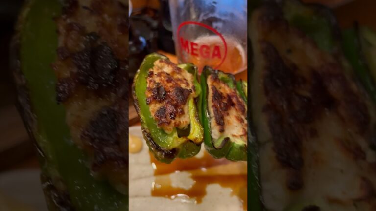 鳥貴族でピーマンの肉詰め食べてみた🫑 #japan #travel #yakitori #pepper
