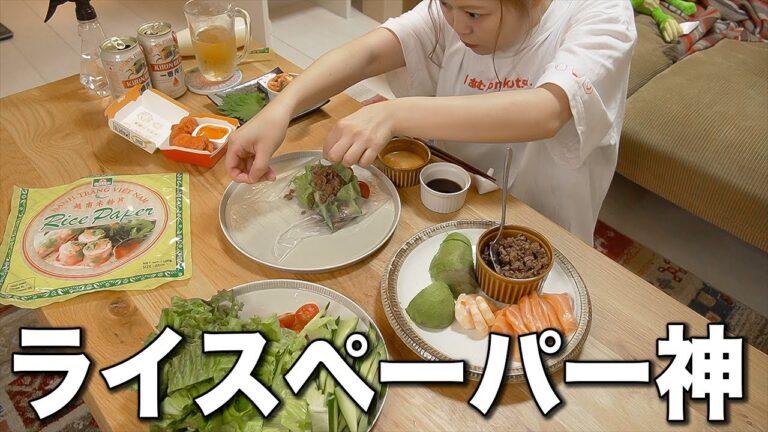 生春巻きからのリアルチーズラーメンでもちもちな晩酌
