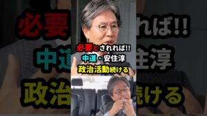 安住淳、政治活動継続に意欲「クリームパンが必要とされるなら」 #政治 #shorts