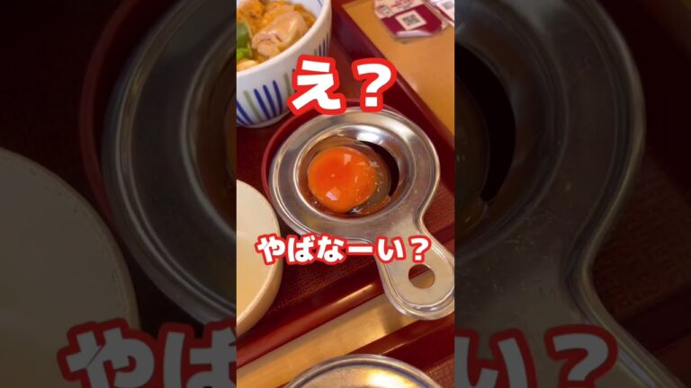 なか卯で卵黄リベンジしてみた。#shorts #なか卯#すき家#カップル#白身は味噌汁へ