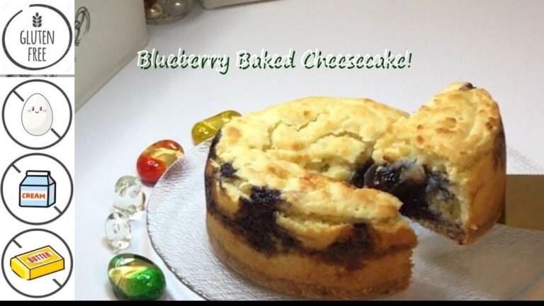 【ブルーベリーチーズケーキ】グルテンフリー、卵、生クリーム、バター不使用！