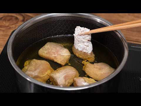 【唐揚げは熱い油で揚げるな】むね肉が唐揚げがパサつかない！かつてないほどジューシーにふっくら揚がります。