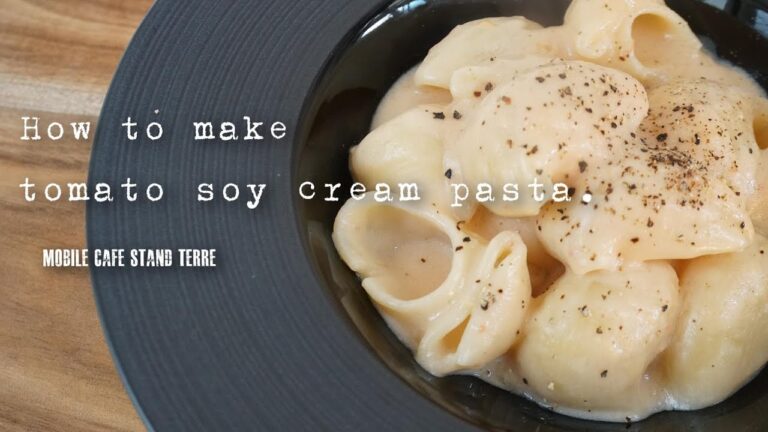 豆乳トマトパスタの作り方 How to make tomato soy cream pasta. 【キッチンカー】
