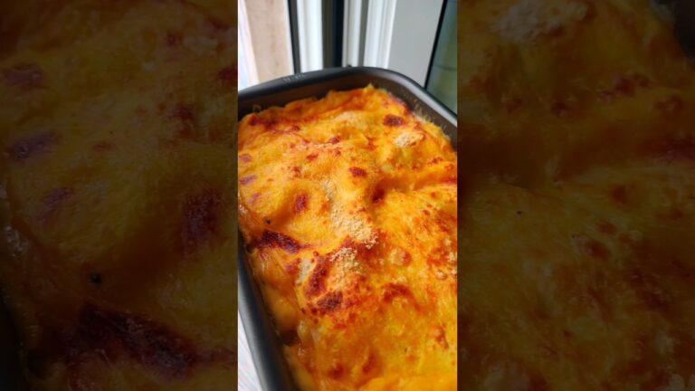 LASAGNA ALLA ZUCCA🧡 #ricettefacili #cookingvideo #ricetteveloci #lasagna #zucca #shorts
