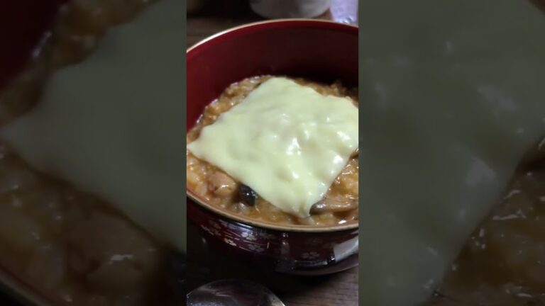 【夕食】今夜はキムチ雑炊と納豆入りの卵焼き