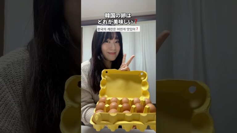 한국의 계란은 어떤게 맛있어?! #한일부부 #계란 #韓国の卵