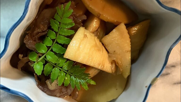 たけのこと牛肉の煮物⭐️筍の煮物の中で一番　美味しい煮物だと思うます❣️ぜひ作って下さいね♪#時短簡単節約レシピ #美味しいおかず#たけのこ
