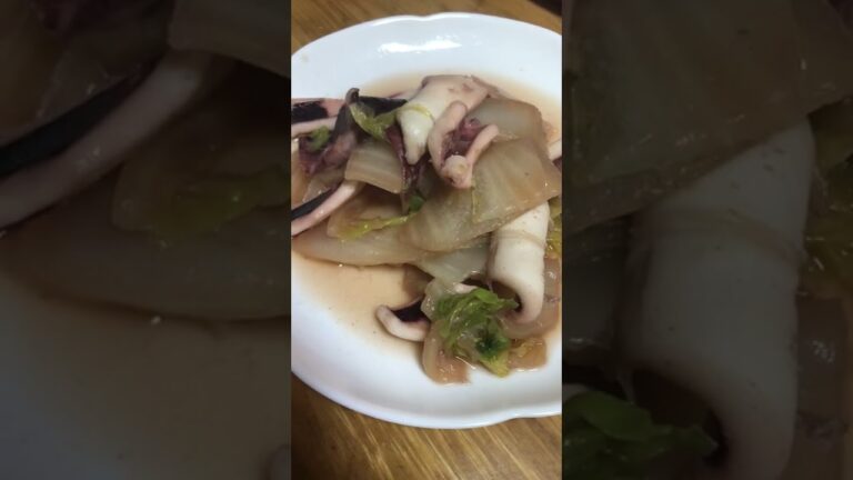 素朴な白菜いか炒め　コンソメとめんつゆ　美味い