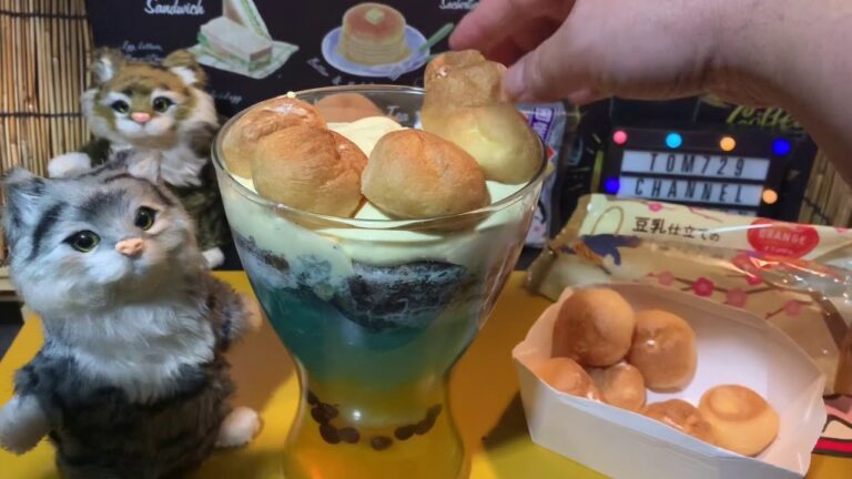 節分ケーキでトラねこパフェを作ってみた