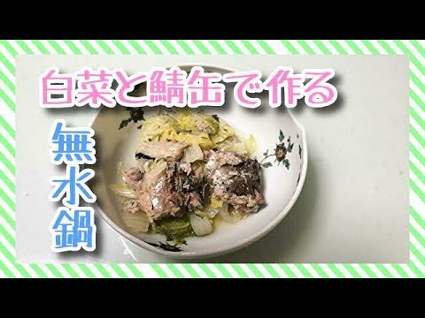 【シンプルイズベスト！】一人暮らしOLの節約料理「白菜と鯖缶の無水鍋」