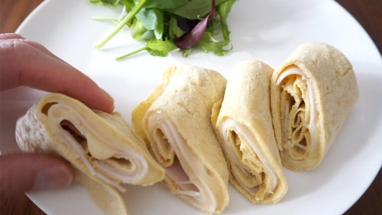 オートミールで作る『もっちもち生地のハムチーズのブリトー』のレシピ | Ham and cheese Gluten-free Wrap | グルテンフリー  レシピ｜オートミール レシピ