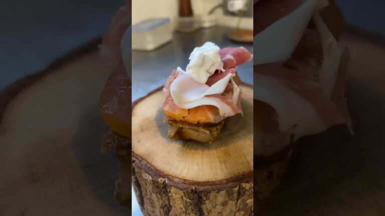 里芋のパート包みサーモンの燻製とイベリコ生ハム #french #frenchcuisine #イタリア家庭料理 #イタリアンレストラン #フランス家庭料理 #フランス料理 #洋風料理