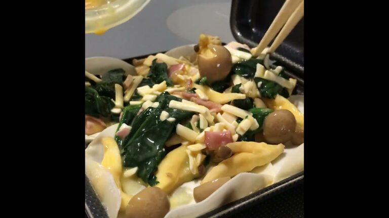 餃子の皮を使ったキッシュをホットサンドメーカーで作った【下村企販】