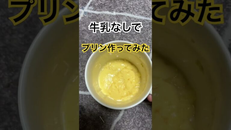 牛乳なしでプリン作ってみた #料理 #料理動画 #レシピ #レシピ動画 #作ってみた #プリン