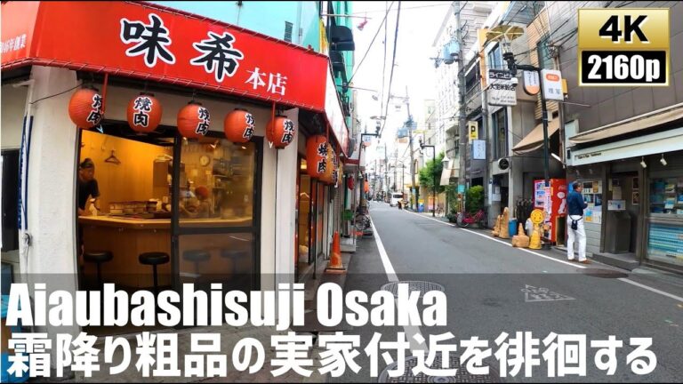 霜降り明星粗品の実家付近を徘徊する 　大阪ミナミ相合橋筋　Just Walk Aiaubashi Street Osaka【4K60fps-Japan Walking】2020.7