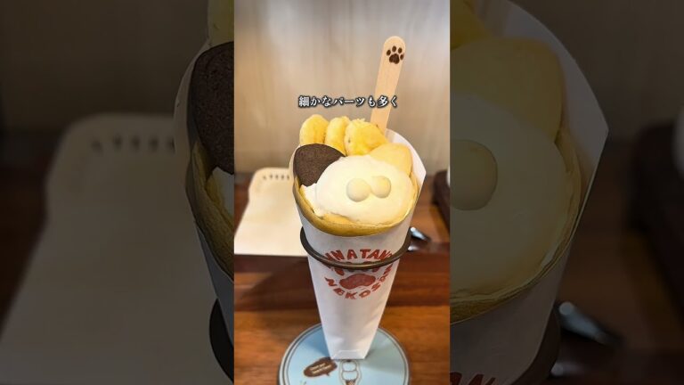 第二の人生にクレープ屋さん開業✨夫婦が作る可愛いねこクレープ🐈550円〜のお手頃価格
