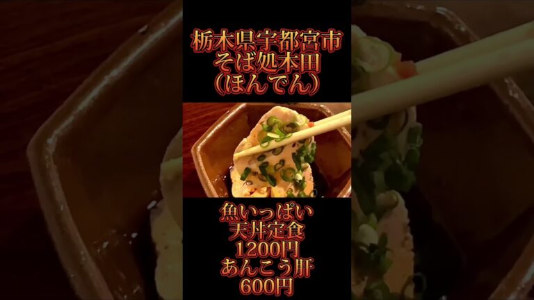 【コスパ】種類豊富な天丼定食！【栃木県宇都宮市】和食そば処 本田(ほんでん)【栃木グルメ】#shorts