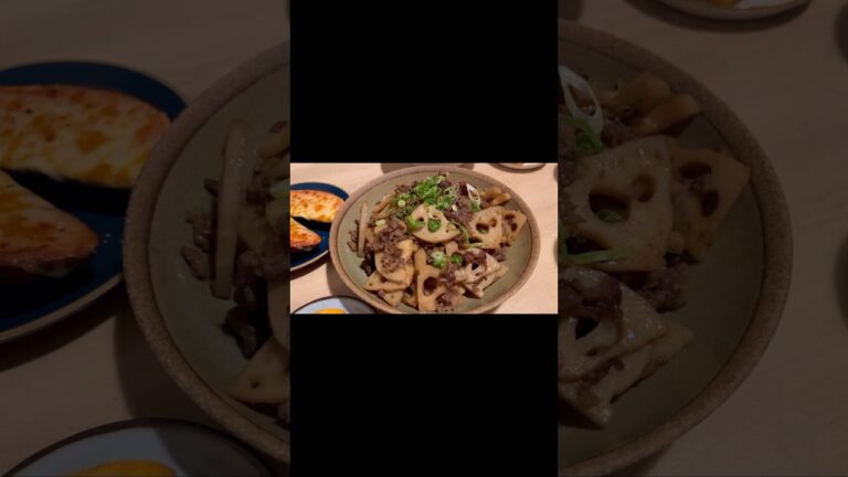 牛肉とれんこんのオイスター炒め