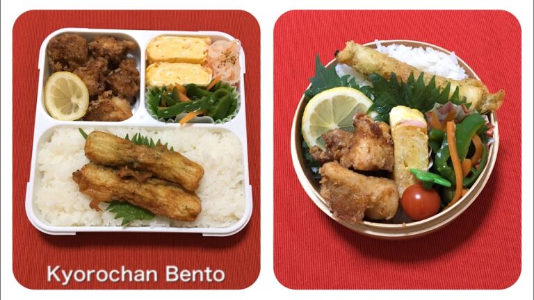 [お弁当作り] マヨ唐揚げ　ちくわの磯部揚げ　OBENTO