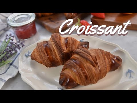 難しくない💕クロワッサン の作り方/オーバーナイト無し！一日で美味しくできる濃厚サクサク食感！/石窯ドームで手作りパン/Croissant/tasty/可爱的牛角面包