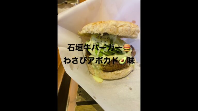 石垣牛バーガーわさびアボカド味 #石垣島 #石垣島旅行 #石垣島観光 #石垣島好きな人と繋がりたい #石垣島旅 #島暮らし #八重山 #八重山諸島 #ハンバーガー #石垣島グルメ #石垣島