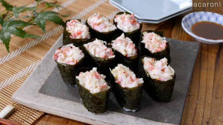 【サラダ軍艦】回転寿司の味をおうちで♪子供も喜ぶ簡単お寿司！