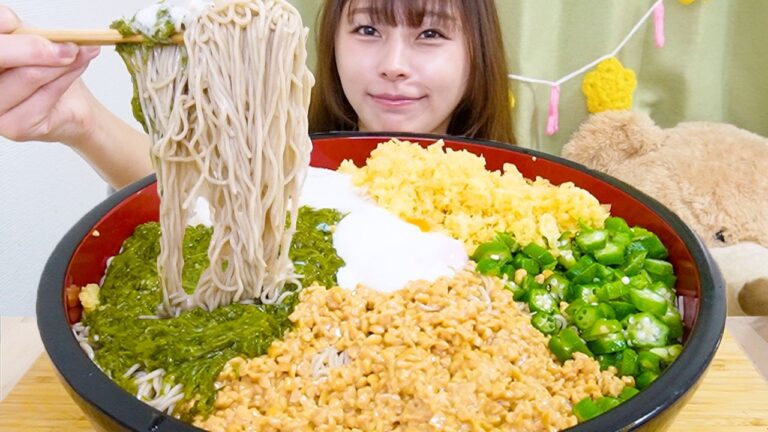 【大食い】ネバネバぶっかけ蕎麦10人前