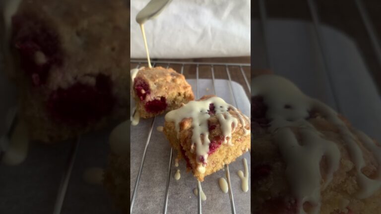 一人分のオートミールラズベリーホワイトチョコレートケーキを焼いた。#shorts #オートミールレシピ