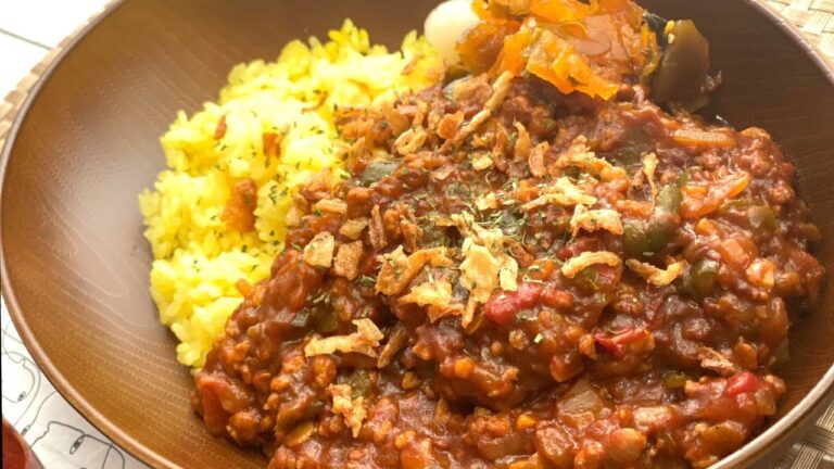 【時短でカレー】トマト缶で作るキーマカレー[Less time] make Keema curry only with canned tomatoes and curry roux