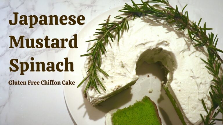 【グルテンフリー】小松菜シフォンケーキ / Japanese Mustard Spinach Chiffon Cake