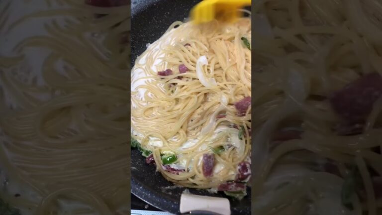 サラミパスタ【簡単パスタ】 #shorts