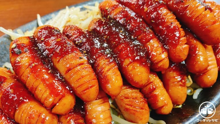【調味料２つ！炒めるだけ】これがマジ驚くほど超旨すぎる！『やばいウインナー』ビールのおつまみや子供のお弁当に最高！シャキシャキもやし炒めの作り方もあるよ♪