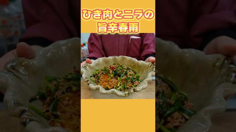 【止まらん！】ひき肉とニラの旨辛春雨