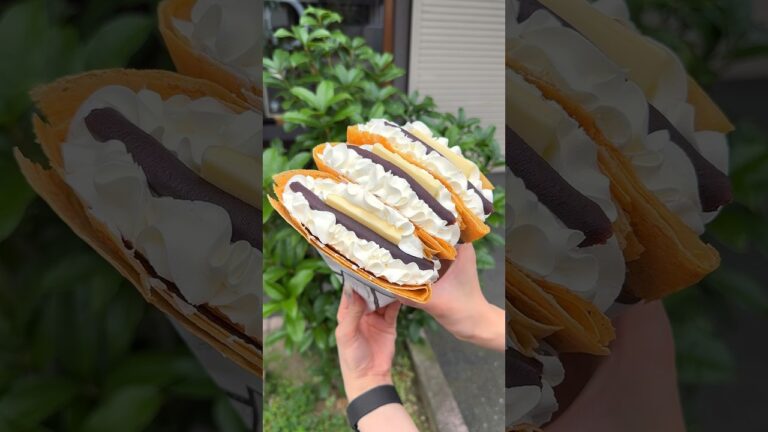 驚くほどパリッパリパの生地で作る特製あんバタークレープ🧈 #愛知グルメ