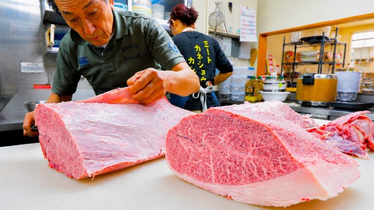 親父社長が特大宮崎牛を捌く！５人家族でお店を回すデカ盛り焼肉料理店に密着！