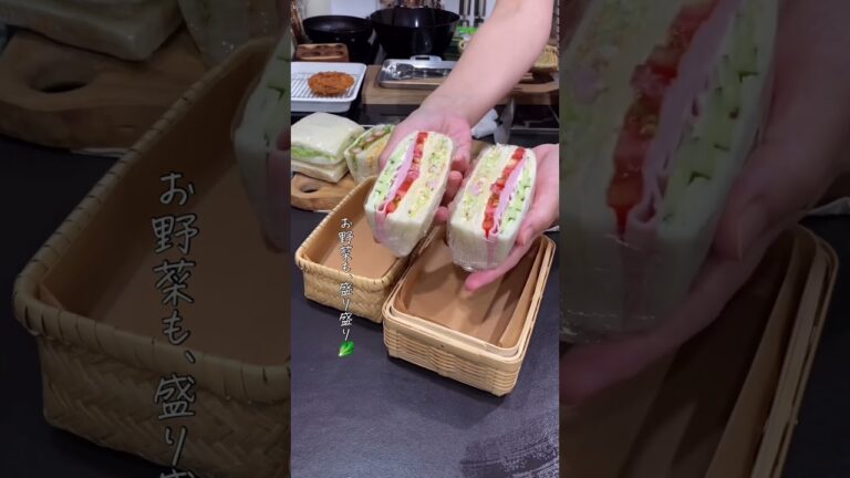 出し忘れのサンドイッチ弁当よかったら見てね☺️🎵#サンドイッチ#キキ弁#bento #lunch #food