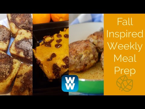 WEEKLY WW MEAL PREP | PUMPKIN PANCAKE BAKE | CRAN TURKEY MEATBALLS | APPLE CIDER MUFFINS!!