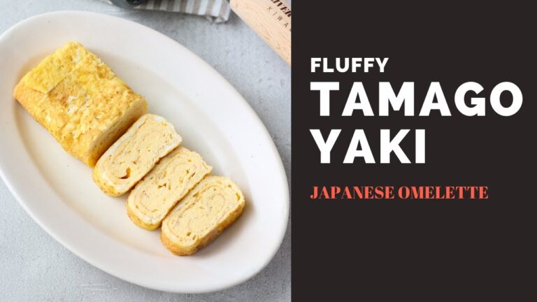 Easy Fluffy Tamagoyaki(Japanese omelette) | 甘くない！塩味のシンプル卵焼き