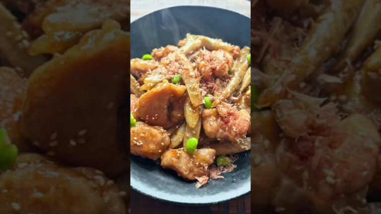 🍗甘辛鶏ごぼう（2〜3人分）一口で白米消える…甘辛ダレが絡む“鶏ごぼう”が完全に罪」
