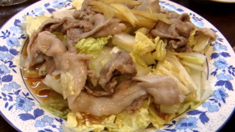 堺東駅前 立ち飲み処「道」 豚肉と白菜炒め