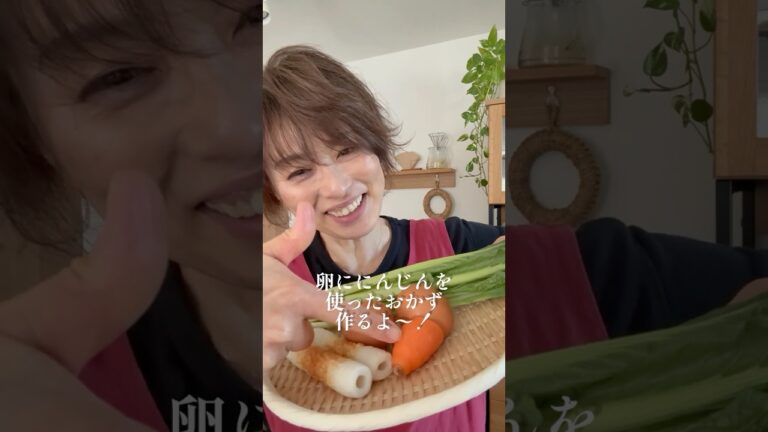 小松菜とちくわのふわふわ卵炒め #料理 #簡単レシピ #shorts