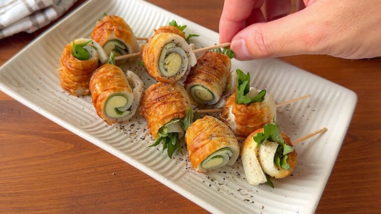 【時短♪節約♪】食べたら止まらない♪ちくわの大葉チーズ巻きwithブラックペッパー♪