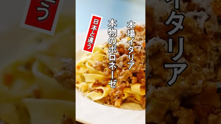 本場イタリアの【ボロネーゼ】日本と全然違う仕立てに驚愕！
