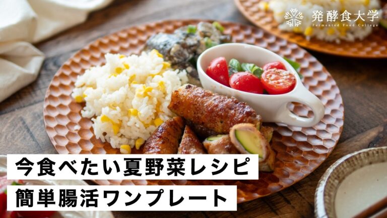 夏野菜の発酵レシピ｜塩麹・醤油麹で美味しくなる簡単腸活ワンプレート【作り置きおかず】