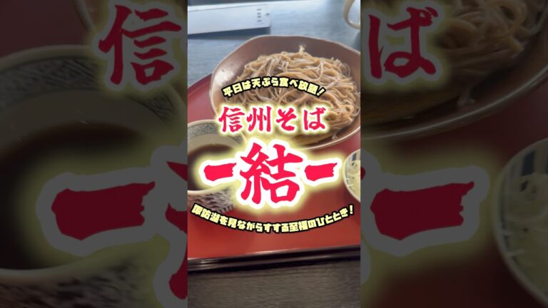 【信州そば結】蕎麦一杯で天ぷら食べ放題！？諏訪湖に面したところにある信州そばの店が美味すぎた！ #shorts