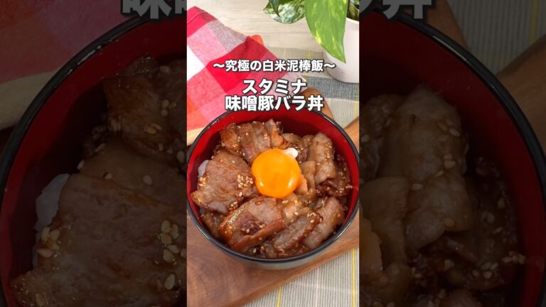 米が一瞬で消える。にんにく味噌豚丼